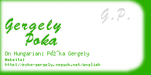 gergely poka business card